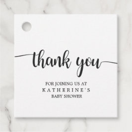 Einfach Schwarz und Weiß Buffalo Kariert Danke Geschenkanhänger