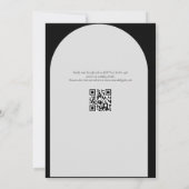 Einfach Schwarz und Weiß | Einladung zur Arch Wedd (Rückseite)