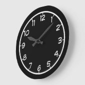 Einfach schwarz und weiß große wanduhr (Winkel)