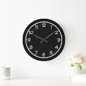 Einfach schwarz und weiß große wanduhr (Zuhause)