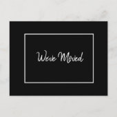 Einfach schwarz und weiß haben wir das Zeichen ver Ankündigungspostkarte (Vorderseite)