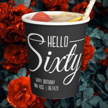 Einfach Schwarz und Weiß Hallo 60. Geburtstag