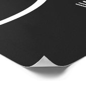 Einfach Schwarz und Weiß Hallo 60. Geburtstag Poster (Ecke)