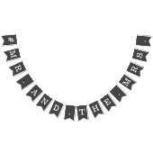 Einfach Schwarz und Weiß Mr. and The Mrs Wedding Wimpelkette (Alle)