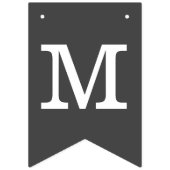 Einfach Schwarz und Weiß Mr. and The Mrs Wedding Wimpelkette (Zweite Fahne)