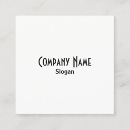 Einfach Schwarz und Weiß Quadratische Visitenkarte