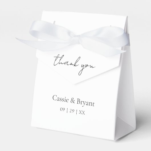 Einfach Schwarz und Weiß Vielen Dank Geschenkschachtel (Vorderseite)