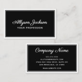 Einfach Schwarz und Weiß Visitenkarte (Vorne/Hinten)