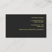 Einfach schwarz visitenkarte (Rückseite)