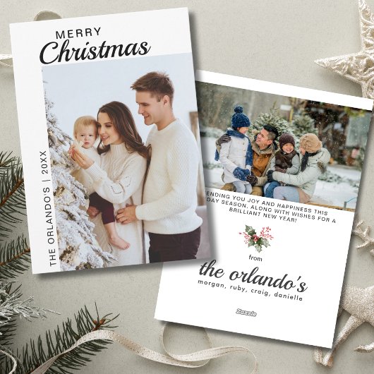 Einfach Schwarz-weiß 2 Foto Frohe Weihnachten