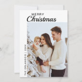 Einfach Schwarz-weiß 2 Foto Frohe Weihnachten (Vorderseite)