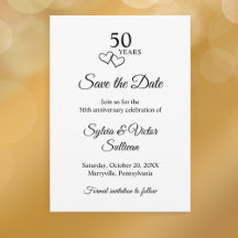 Einfach Schwarz & Weiß 50. Hochzeitstag