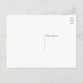 Einfach Schwarz-Weiß-Chalkboard-Hochzeit heiraten Ankündigungspostkarte (Rückseite)