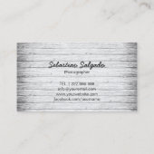 Einfach Schwarz-Weiß-Fotografen-Kamerasymbole Visitenkarte (Rückseite)