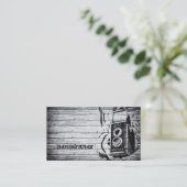 Einfach Schwarz-Weiß-Fotografen-Kamerasymbole Visitenkarte (Stehend Vorderseite)