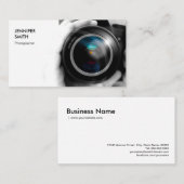 Einfach Schwarz-Weiß-Fotografen-Kamerasymbole Visitenkarte (Vorne/Hinten)