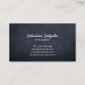 Einfach Schwarz-Weiß-Fotografen-Kamerasymbole Visitenkarte (Rückseite)