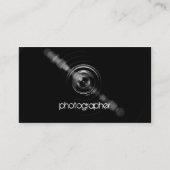 Einfach Schwarz-Weiß-Fotografen-Kamerasymbole Visitenkarte (Vorderseite)