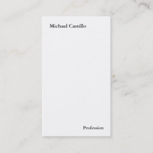 Einfach Schwarz Weiß Minimalistisch Modern Pro Visitenkarte