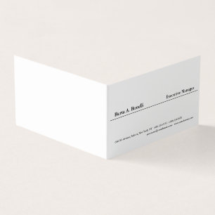 Einfach Schwarz Weiß Minimalistisch Modern Visitenkarten