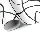 Einfach Schwarz-weiß modern Minimalistisch Abstrak Geschenkpapier (Rolleneckpunkt)