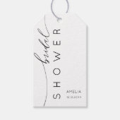 Einfach Schwarz & Weiß Vielen Dank Brautparty Geschenkanhänger (Vorderseite)