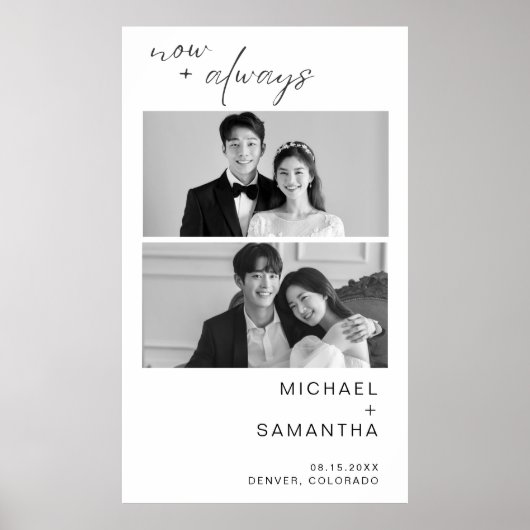 Einfach Schwarz & Weiß Willkommen bei unserer Hoch Poster (Vorne)