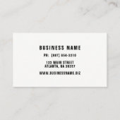 Einfach Schwarz-weißer moderner Optimiker Visitenkarte (Rückseite)