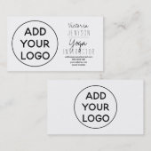 Einfach Schwarz-weißer Yogalehrer Visitenkarte (Vorne/Hinten)