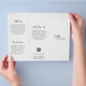 Einfach Schwarz-weißer zeitgemäßer QR-Code Flyer (Hand)