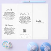 Einfach Schwarz-weißer zeitgemäßer QR-Code Flyer (Einzeln)