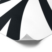 Einfach Schwarz-weißes Gold Abstrakt Poster (Ecke)