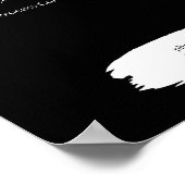 Einfach Schwarz-weißes Preislisten-Poster Poster (Ecke)