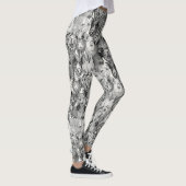 einfach schwarze halbe Perlen-Schweine Leggings (Rechts)