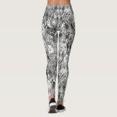einfach schwarze halbe Perlen-Schweine Leggings (Rückseite)