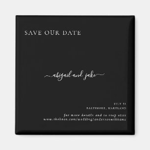Einfach Schwarze Hochzeit Rette unser Datum Magnet