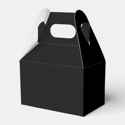 Einfach schwarze Solid-Farbe anpassen Geschenkschachtel (Vorderseite)