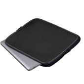 Einfach schwarze Solid-Farbe anpassen Laptopschutzhülle (Vorne Knopf)