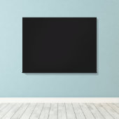Einfach schwarze Solid-Farbe anpassen Leinwanddruck (Insitu (Holzboden))