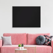 Einfach schwarze Solid-Farbe anpassen Leinwanddruck (Insitu (Wohnzimmer))