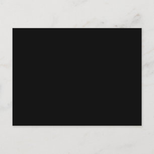 Einfach schwarze Solid-Farbe anpassen Postkarte