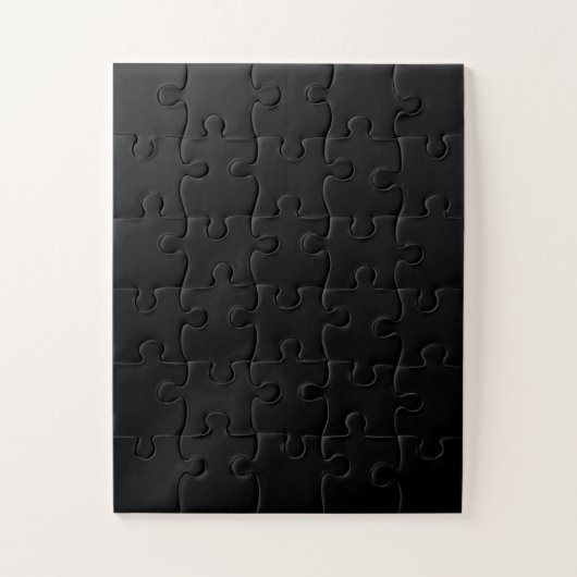 Einfach schwarze Solid-Farbe anpassen Puzzle (Vertikal)