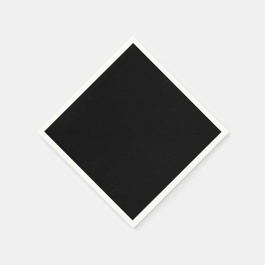 Einfach schwarze Solid-Farbe anpassen Serviette (Ecke)