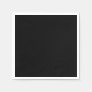 Einfach schwarze Solid-Farbe anpassen Serviette