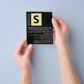 Einfach schwarzer Flyer für die Werbung von Sicher (Gruppe)