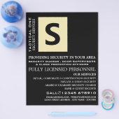 Einfach schwarzer Flyer für die Werbung von Sicher (Einzeln)