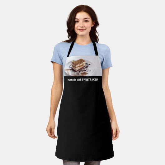 Einfach schwarzes benutzerdefiniertes Foto und Nam Schürze (Getragen)