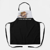 Einfach schwarzes benutzerdefiniertes Foto und Nam Schürze (Vorderseite)