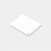 Einfach Schwarzes Monogramm Post-it Klebezettel (angewinkelt)