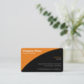 Einfach schwarzes Orange Visitenkarte (Stehend Vorderseite)